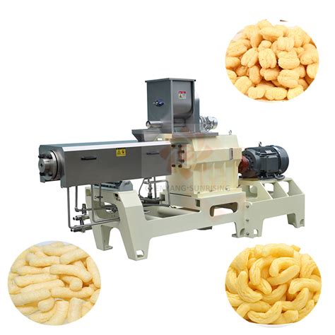 Full Automatic Corn Flour Puffed Corn Snack Food Twin Screw Extruder