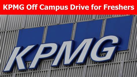 Kpmg Off Campus Drive For Freshers Tamil Hari Info Official Youtube