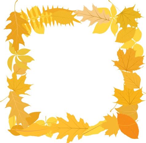 Frame of leaves Royalty Free Vector Image - VectorStock