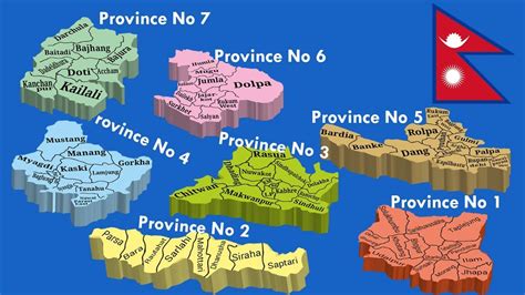 7 State Map Of Nepal 3d Separate Separate Full Hd Youtube