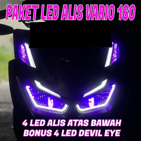 Jual Promo Full Set Lampu Alis Vario 160 Bonus Devil Eye Lampu Alis Drl