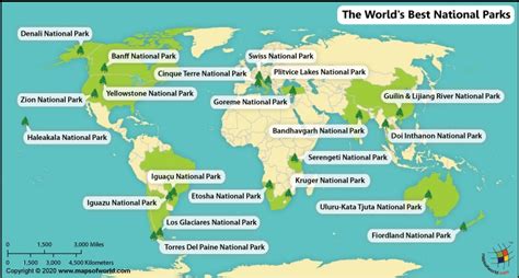 Discover the Best National Parks in the World on a Map