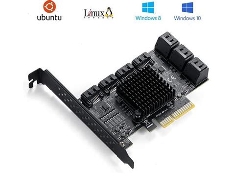 Pcie Sata Controller Card 10 Ports With 10 Sata Cables And Slim Bracket