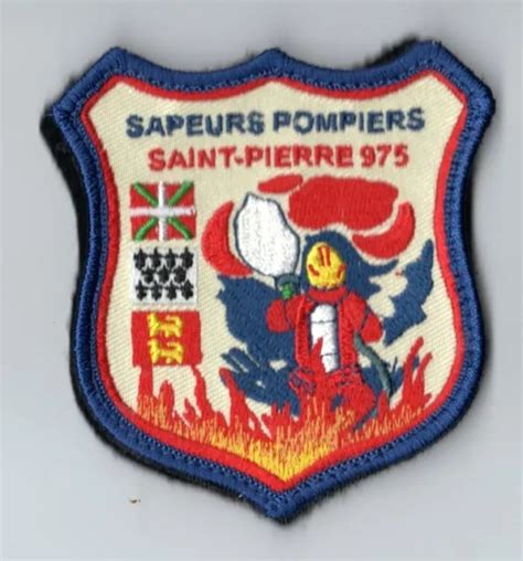 ÉCUSSON POMPIER SECURITE civile SAINT PIERRE ET MIQUELON SDIS 975 EUR