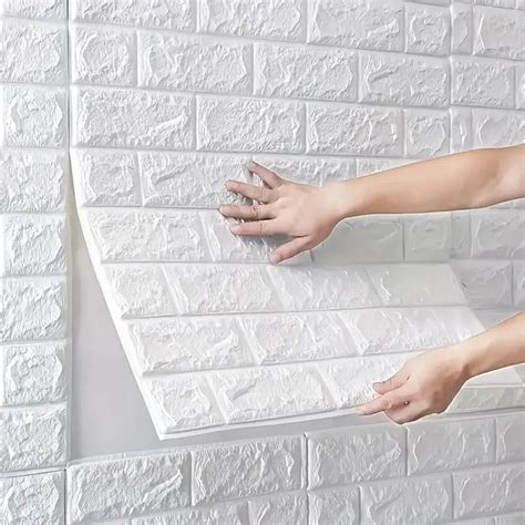 3d Foam Brick Pattern Wallpaper 3d Foam Square Waterproof Temu