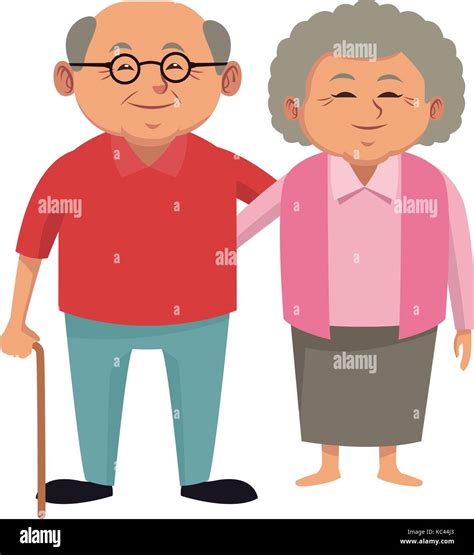 Cute grandparents couple cartoon Stock Vector Image & Art - Alamy