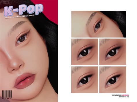 The Sims Resource K Pop Asian Eyelids Overlay Version N1 Sims 4