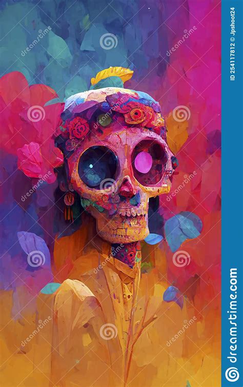 Beautiful Illustration Of The Day Of The Dead Stock Illustration Illustration Of Altar Catrin