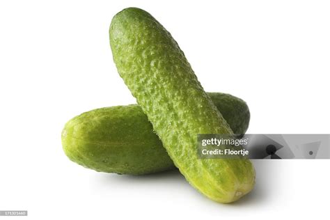 Vegetables Gherkin Isolated On White Background High Res Stock Photo