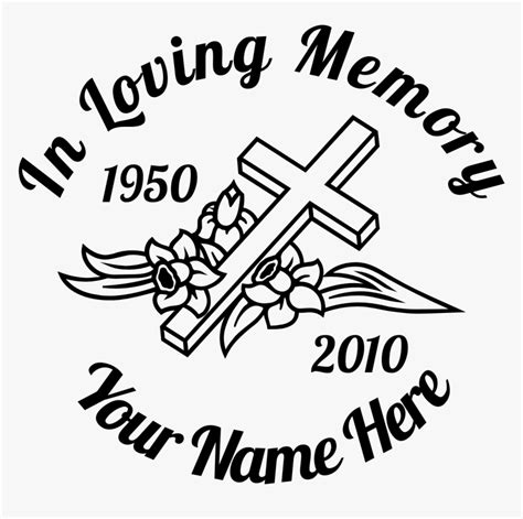 Clip Art In Memory Clipart - Loving Memory Of Decals, HD Png Download ...