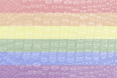 Rainbow LGBTQ Or Gay Pride Flag On Crocodile Leather Texture Abstract Background 46201380