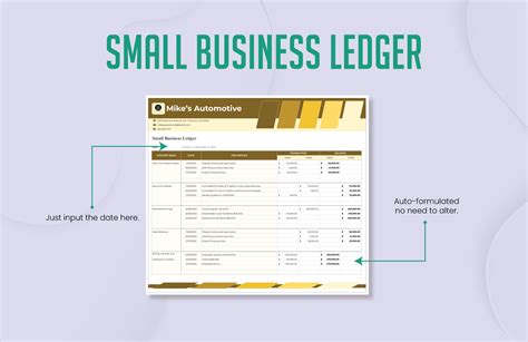 Small Business Ledger Template in Google Sheets, MS Excel - Download | Template.net