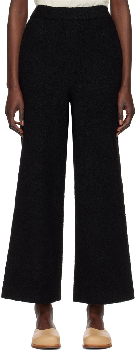 Missing You Already Black Wide Leg Lounge Pants Ssense Canada