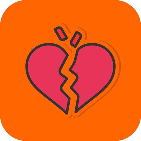 Broken Heart Vector Icon 19616026 Vector Art At Vecteezy