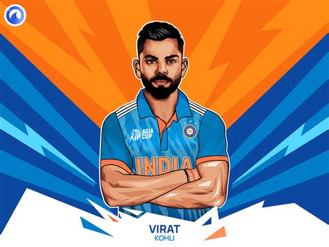 Portrait illustration - Virat Kohli, India by Pronab Biswas on Dribbble