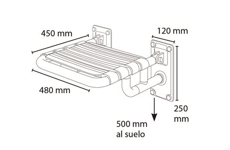 Asiento Abatible Mural Nylon Presto Equip