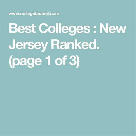 Best Colleges In New Jersey College Fun College New Jersey