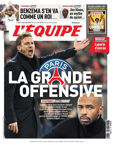 Revue De Presse Psg Nagelsmann Henry Galtier Canal Supporters