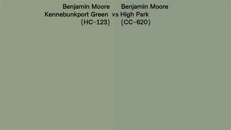 Benjamin Moore Kennebunkport Green Vs High Park Side By Side Comparison