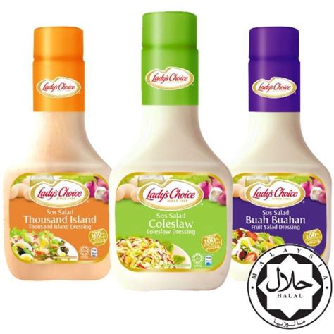 Lady S Choice Sos Salad Buah Buahan Coleslaw Thousand Island 250ml