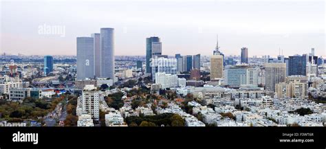 Tel Aviv skyline at sunset Stock Photo - Alamy