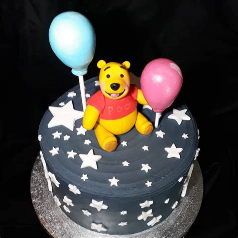 Winnie The Pooh style cake for baby shower | Cake, Baby shower cakes, Baby cake