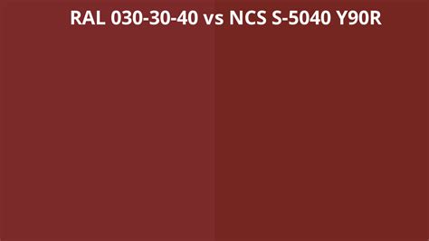 Ral 030 30 40 Vs Ncs S 5040 Y90r Ral Colour Chart Uk