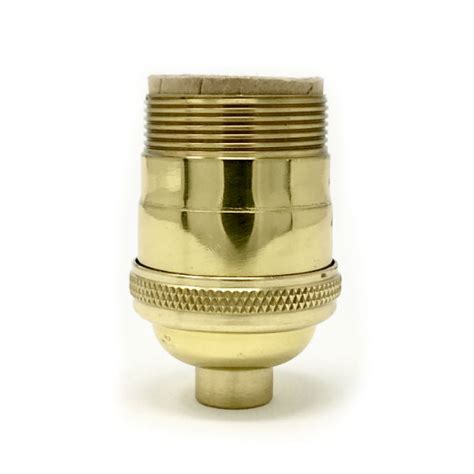 Solid Brass Socket Uno Threaded Light Socket Medium E26