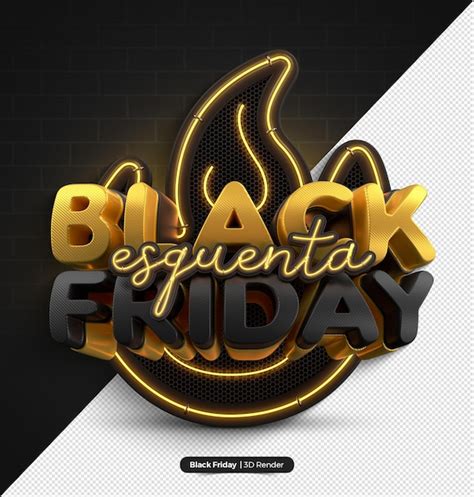 Premium PSD 3d Rendering Of Black Friday Label In Brazilian Portuguese