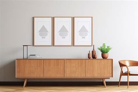 Premium AI Image | Exquisite Display Frames Mockup Elevating the Wooden ...