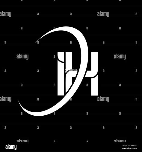 Ih Letter Logo Design On Black Background Stock Vector Image Art Alamy