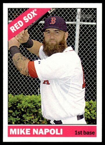 Topps Heritage Gum Stained Backs Mike Napoli Boston Red Sox