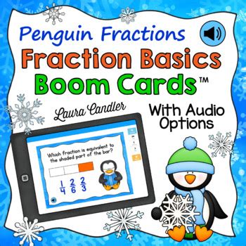 Basic Fraction Concepts Boom Cards With Audio Penguin Fractions