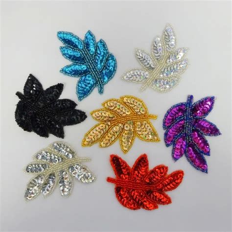 Sequin Motif Leaves | Fabric Land