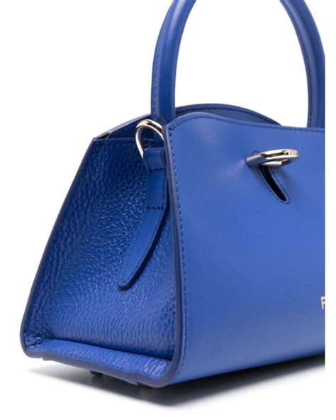 Furla Genesi Faux Leather Tote Bag In Blue Lyst