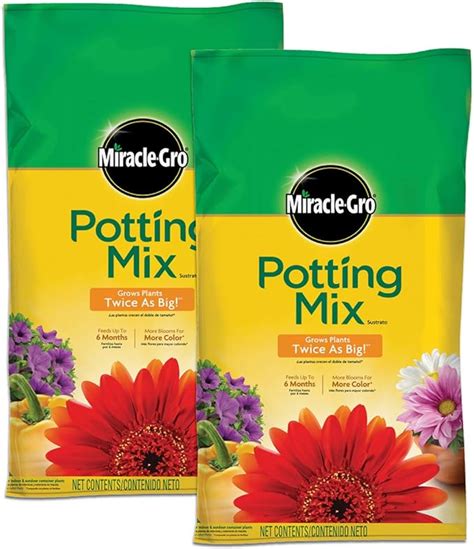 Amazon Miracle Gro Potting Mix For Container Plants Flowers