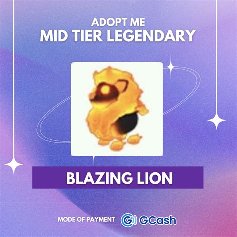 Adopt Me Normal Blazing Lion Hobbies And Toys Toys And Games On Carousell