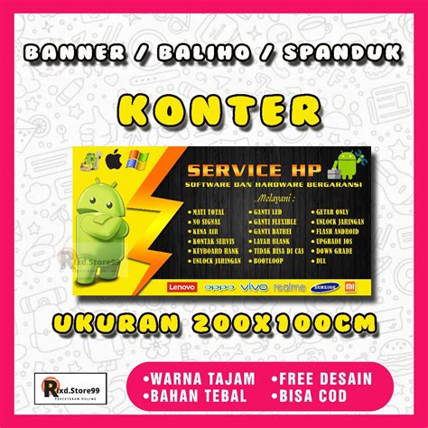 Jual Banner Spanduk Konter 200x100cm Spanduk Konter Banner Bener