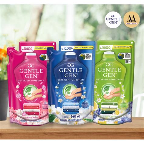 Jual GENTLE GEN DETERJEN CAIR POUCH 360ml POUCH Shopee Indonesia