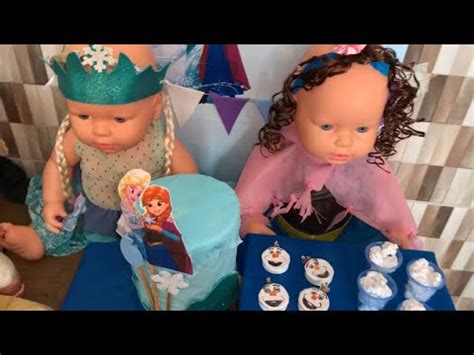 Aniversário do Frozen de 6 anos das babys gêmeas Sara e Livia Milli