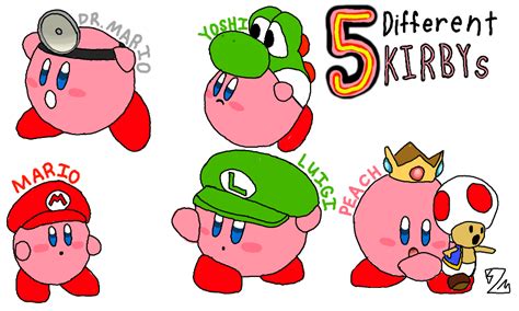 Colors Live 5 Different Kirbys By Brianzmiller1988