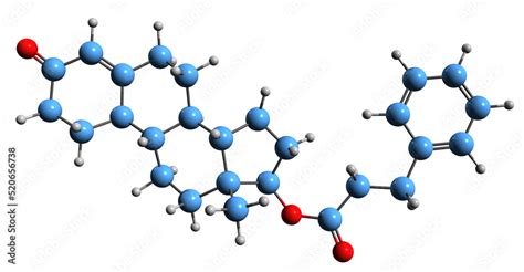 D Image Of Nandrolone Phenylpropionate Skeletal Formula Molecular