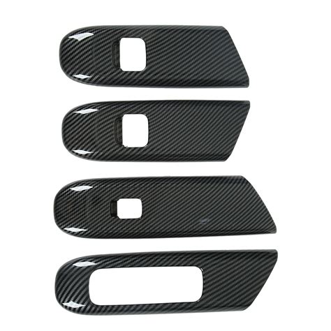 Door Window Control Panel Cover Carbon Fiber Style Window Lifter Switch