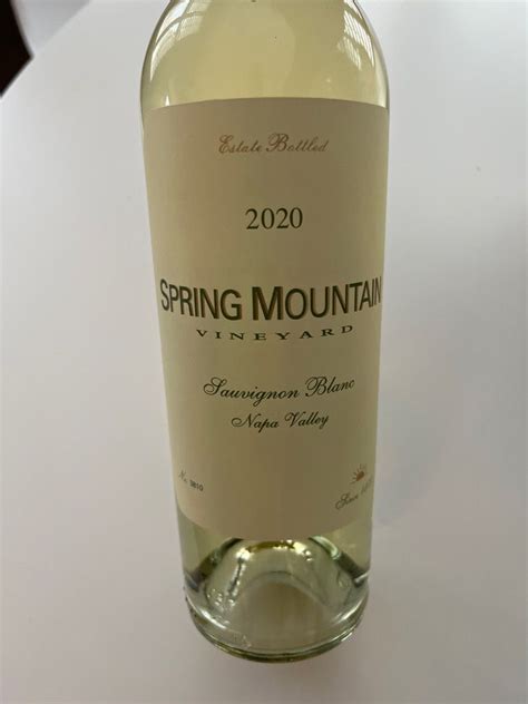 2020 Spring Mountain Vineyard Sauvignon Blanc Usa California Napa