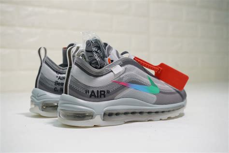 Virgil Abloh Off White x Nike Air Max 97 in Wolf Grey rainbow Swoosh