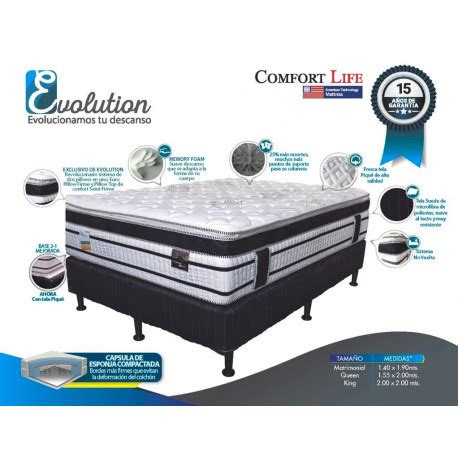 Cama Matrimonial Comfort Life Evolution Marca Facenco Kemik Guatemala