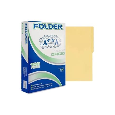 Folder Oficio Crema Paq Apsa Ofimarket Mx