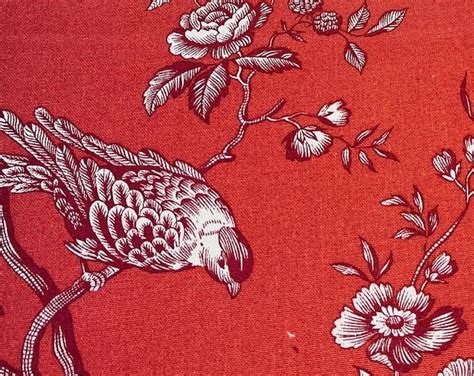 Toile De Jouy French Country Style Fabric Upholstery Fabric Etsy