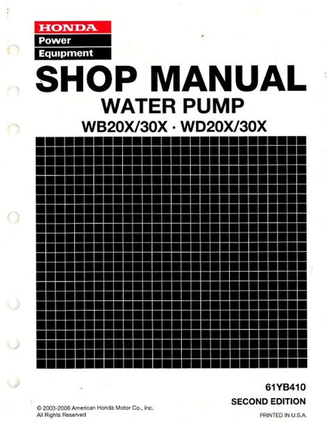 Honda Wp20x Water Pump Parts Manual Reviewmotors Co