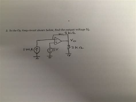 Solved In The Op Amp Circuit Shown Below Find The Output